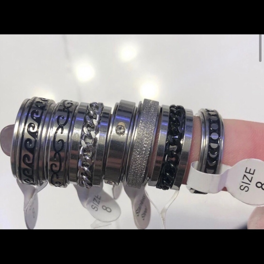Diamond anxiety/fidget ring